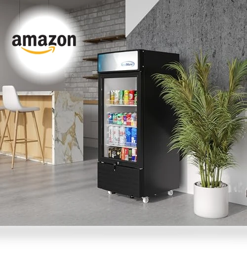 Commercial One Glass Door Display Upright Beverage Refrigerator Cooler Merchandiser — Mini Fridges, KoolMore