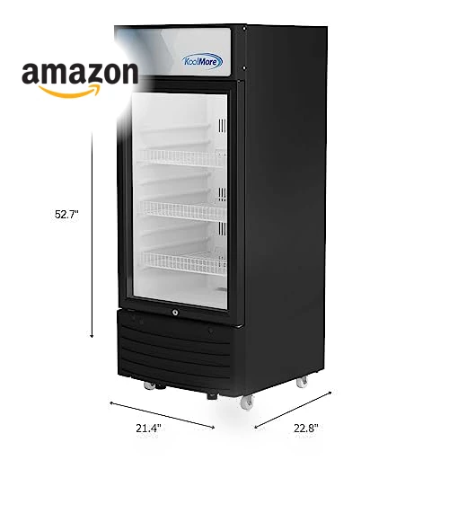 Commercial One Glass Door Display Upright Beverage Refrigerator Cooler Merchandiser — Mini Fridges, KoolMore