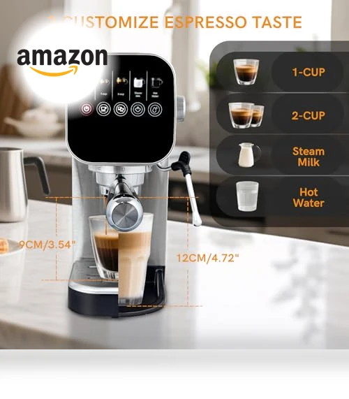Compact Cappuccino Machine — Coffee & Espresso Combos, BBday