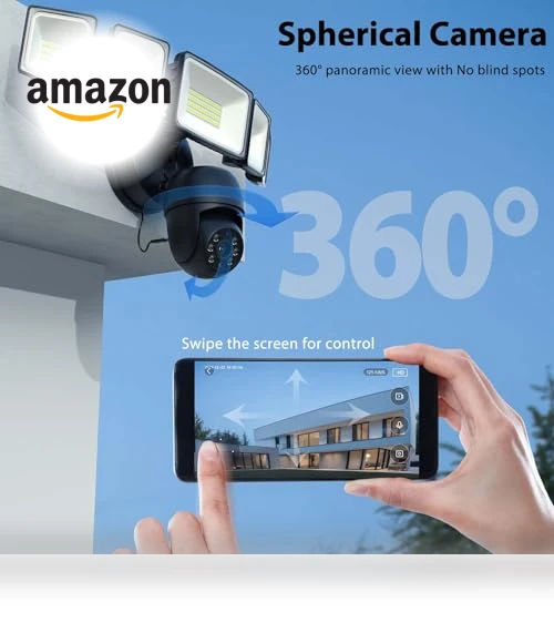 Floodlight Camera Outdoor — Outdoor Security Cameras, iMaihom