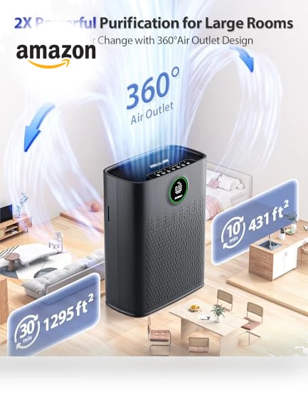 Large Room Air Purifier with Smart Mode — Activated Carbon Air Purifiers, ECOSELF