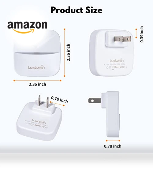 LED Night Lights with Dusk-to-Dawn Sensor — Night Lights, LuxLumin