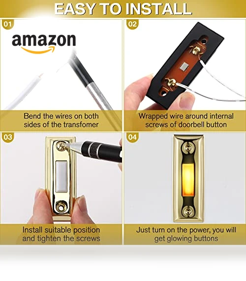 Metal Doorbell Push Button with LED Light — Push Buttons, Dreyoo