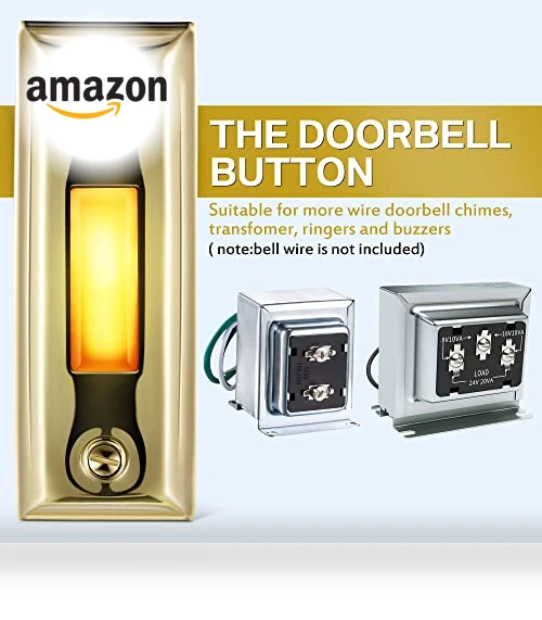 Metal Doorbell Push Button with LED Light — Push Buttons, Dreyoo