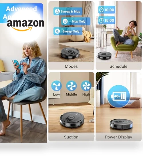 Robot Vacuum and Mop Combo — Smart Cleaning Robots, Tikom