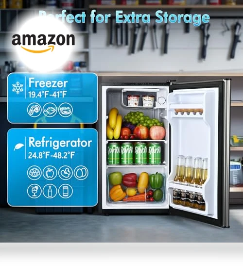 Single Door Refrigerator with Freezer — Mini Fridges, Anypro