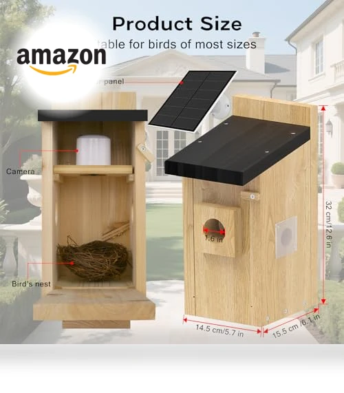 Smart Bird House with Camera — Outdoor & Wildlife Cameras, Hiyiton