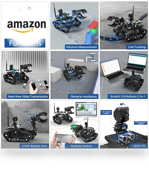 Smart Robot Car Kit with Robotic Arm HD Camera — Robotic Enhancements, XiaoR GEEK