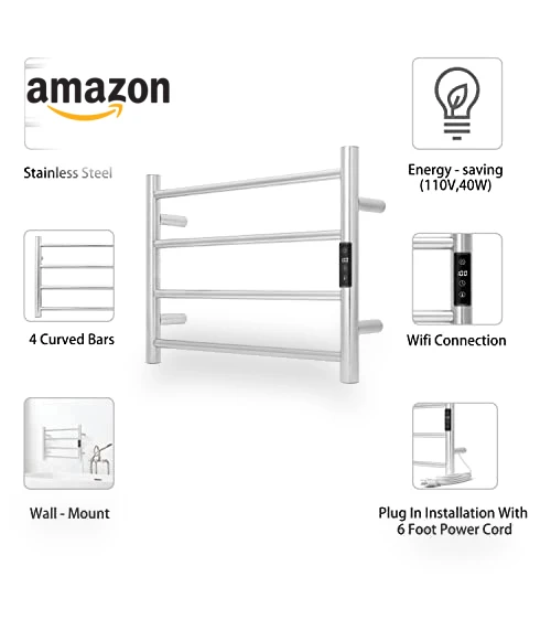 Smart WiFi Towel Warmer Wall Mounted — Towel Warmers, KEG