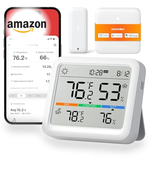 WiFi Indoor Outdoor Thermometer Meter Pro Pack — Home Climate Control, Wonderlabs