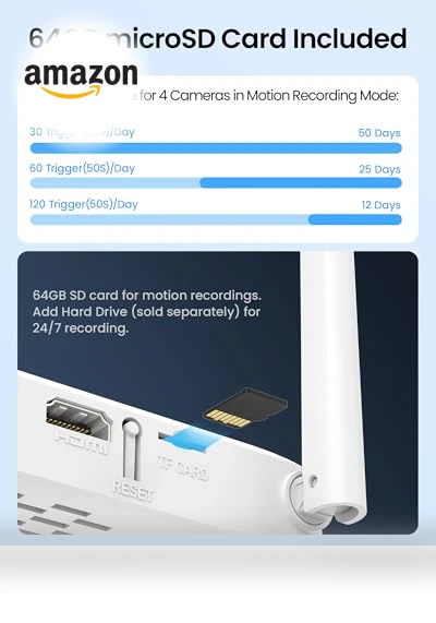 2K Wi-Fi 6 Security Camera System — Surveillance Enclosures & Mounts, ZOSI