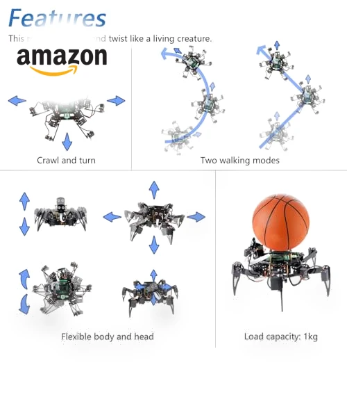 Big Hexapod Robot Kit — Robotics Foundations, Freenove