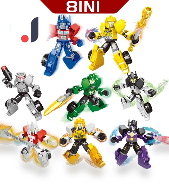 Deformation Building Block Toy Puzzle Assembly Miniature Robot — Construction Kits, Treasure Chest For Children