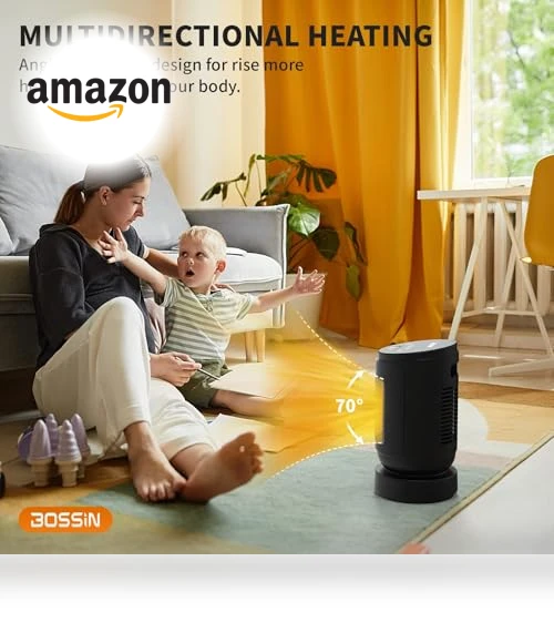 Electric Ceramic Space Heater — Portable Heating Solutions, BOSSIN