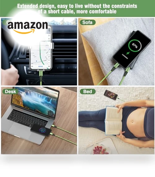 Fast Charging USB C Cable 4-Pack — USB, Bynccea