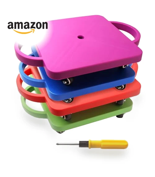 Gym Floor Scooter Board with Handles — Kids Fitness, GSE Games & Sports Expert