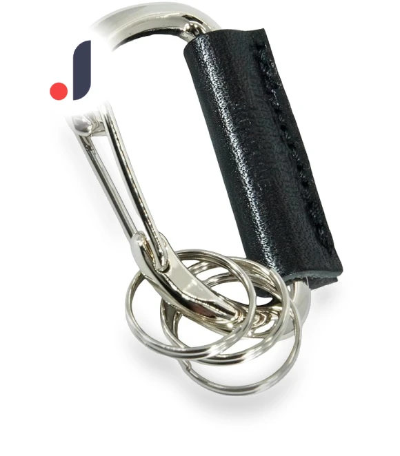 Leather Carabiner Key Ring — Keyrings & Keychains, SAKURA BLOSSOM TOYS