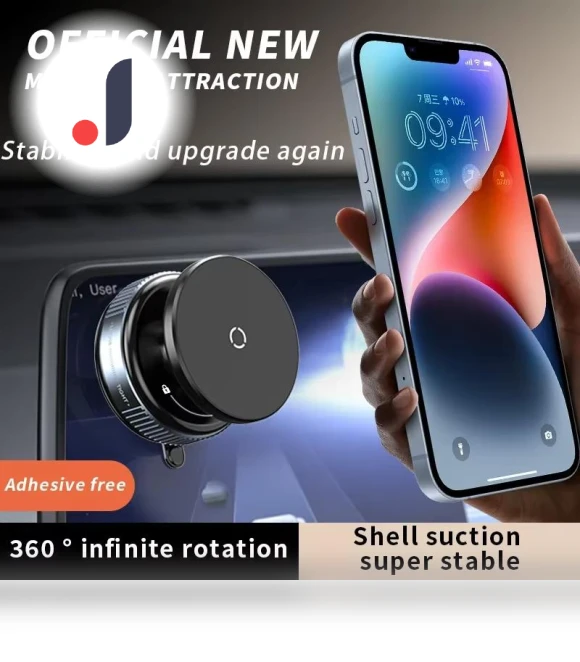Magnetic Phone Holder with Vacuum Suction — Dashboard Installation Kits, Meiteai-All