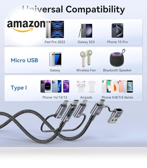 Multi Charger Cord 6 in 1 USB Cable — Cables, enablink