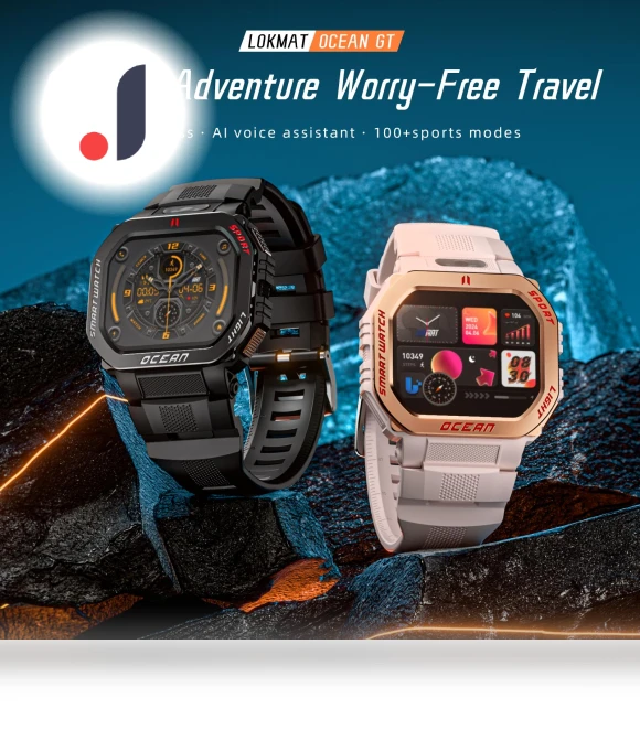 Ocean GT Waterproof Durable Outdoor Smartwatch — Smartwatches, LOKMAT