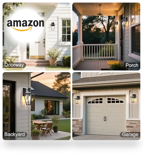 Outdoor Wall Lantern with Motion Sensor — Outdoor Security & Flood Lighting, GOALPLUS