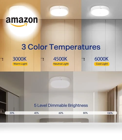 Rechargeable Motion Sensor Ceiling Light — Garden Illumination, KNHUOS