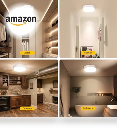 Rechargeable Motion Sensor Ceiling Light — Garden Illumination, KNHUOS