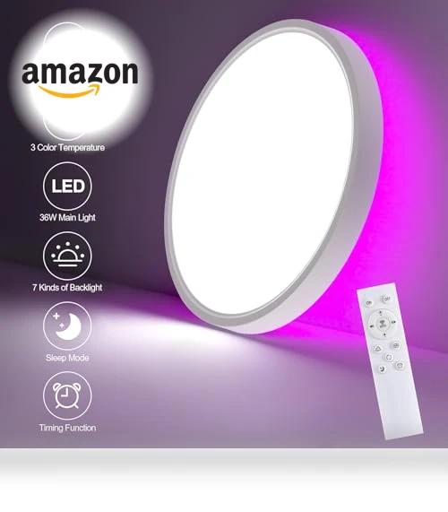 RGB Smart Ceiling Light — Overhead Lighting, HENTAG