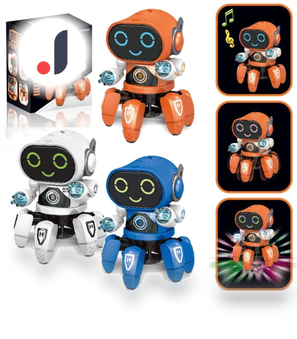 Six-Fingered Walking Octopus Robot Toy — Interactive Figures & Robots, LYB Rainbow