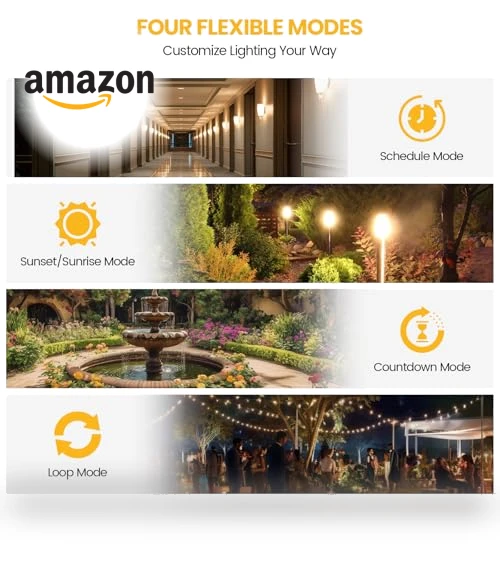 Smart Socket Timer for Low Voltage Landscape Lighting — Timers, Zuomeng