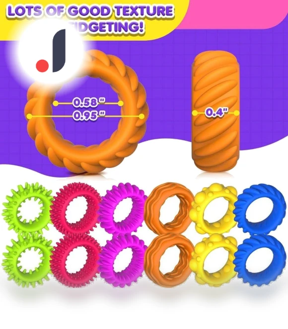 Stretchy Silicone Sensory Ring for Focus — Blocks, Henglinpar