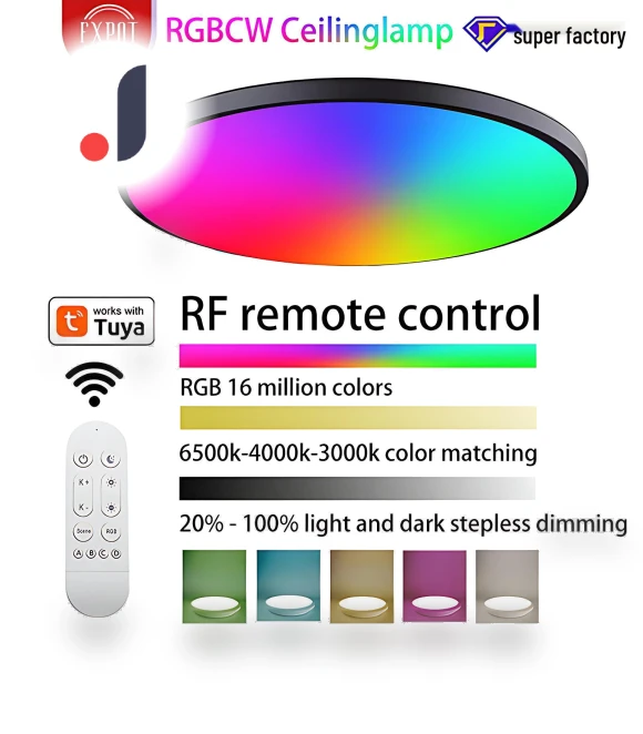 Ultra-thin Dimmable Smart Ceiling Lamp — Overhead Lighting, TrendVibeCN