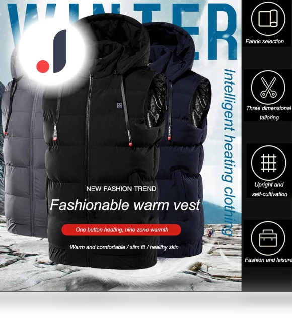 USB Heated Smart Vest — Men's Vests, ElongPaoXiao