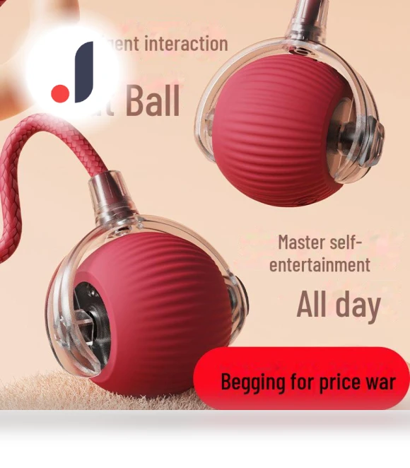 Automatic Cat Ball with Rope — Cat Playthings, AI Supermarket