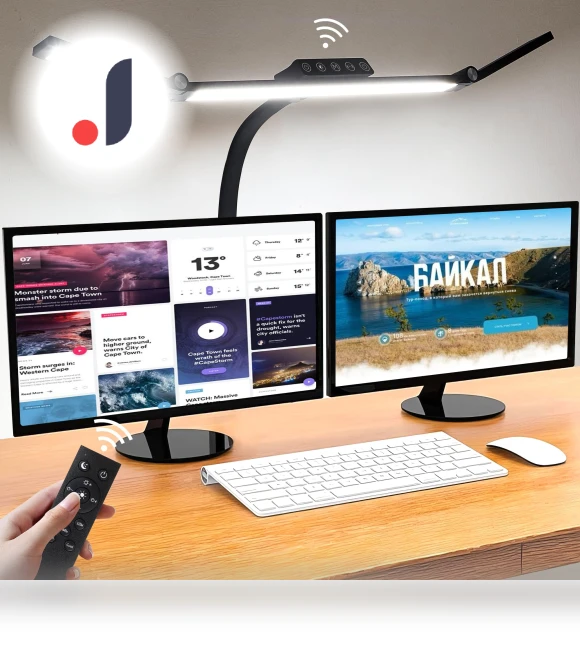 Desk Light Clamp Control 3 Light Stand — Study & Desk Lighting, SAMURAI STYLE