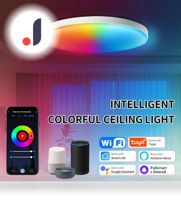Smart WiFi Ceiling Light — Overhead Lighting, Modern Home Furnishing