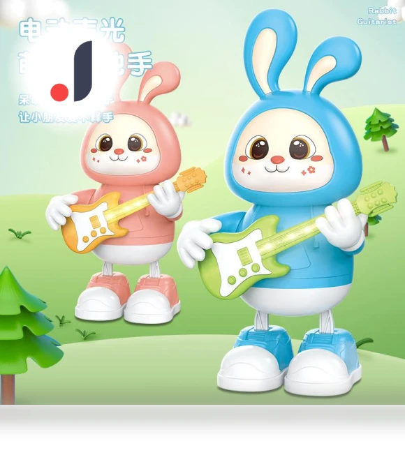 Light Music Electric Singing And Dancing Toy Cute Rabbit Guitarist — Melody Makers, Happy Time For kids