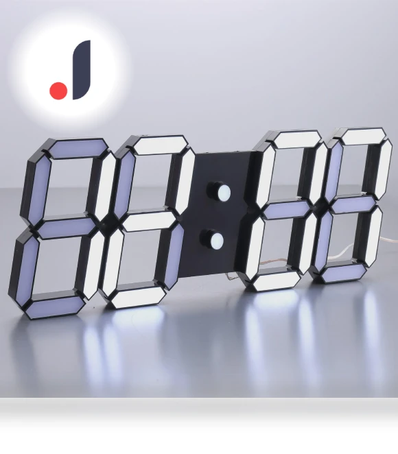 Silent Digital Wall Clock — Wall, VantaGoods