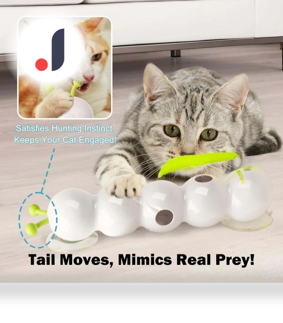 Smart Motion Worm Toy for Indoor Cats — Cat Playthings, YJMP Top