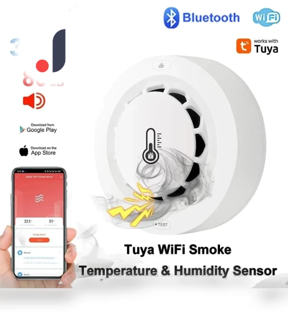 Smoke Alarm with Temperature and Humidity Sensor — Smoke Detectors, Meiteai-All