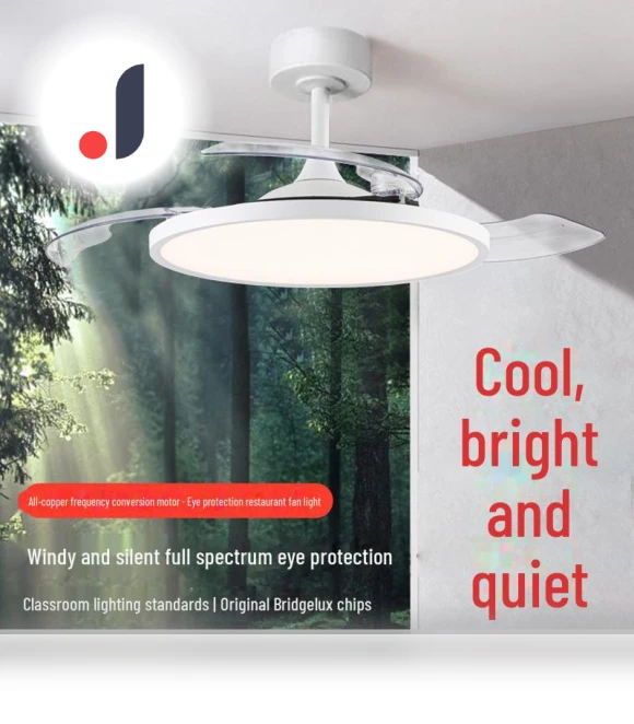 Ultra-Thin Silent Ceiling Light with Fan and Full Eye Protection — Ceiling Fan Lighting Solutions, WoW Home