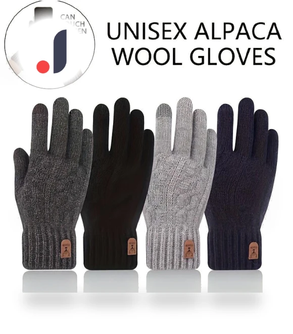 Winter Wool Gloves with Touchscreen — Cold Weather Gloves, Shoes Arena