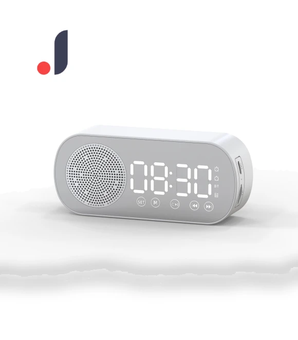 Wireless Smart Speaker Bluetooth Mirror Alarm Clock Mini Desk Watch AI Card Radio — Clock Radios, DIYelecs
