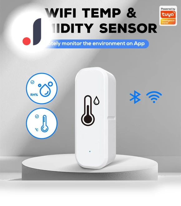 Wireless Smart WiFi Temperature and Humidity Sensor — Smart Home Security, OmniShop