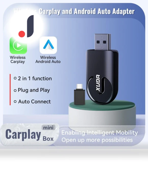 2-in-1 Wireless CarPlay Adapter — Stereo Receivers, Timeless Home