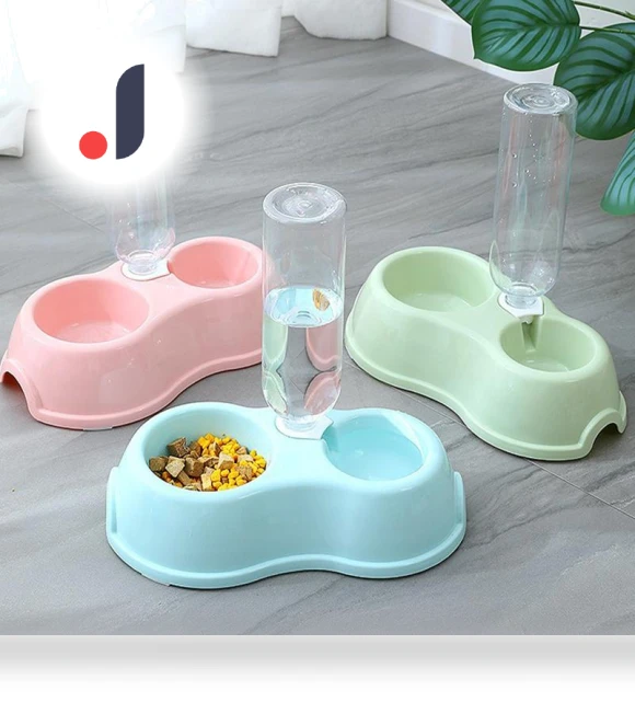 Automatic Feeder Water Dispenser with Raised Stand — Feeders, Smart Pet Supplies