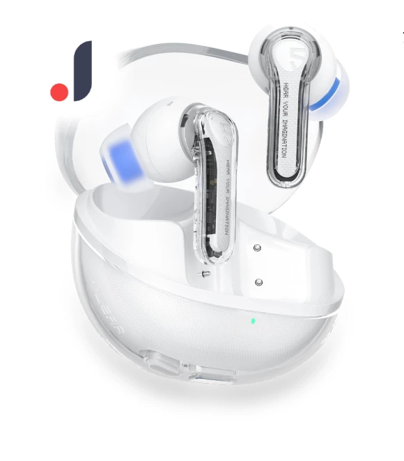 Clear Wireless Bluetooth Earbuds — In-Ear Headphones, SOUNDPEATS