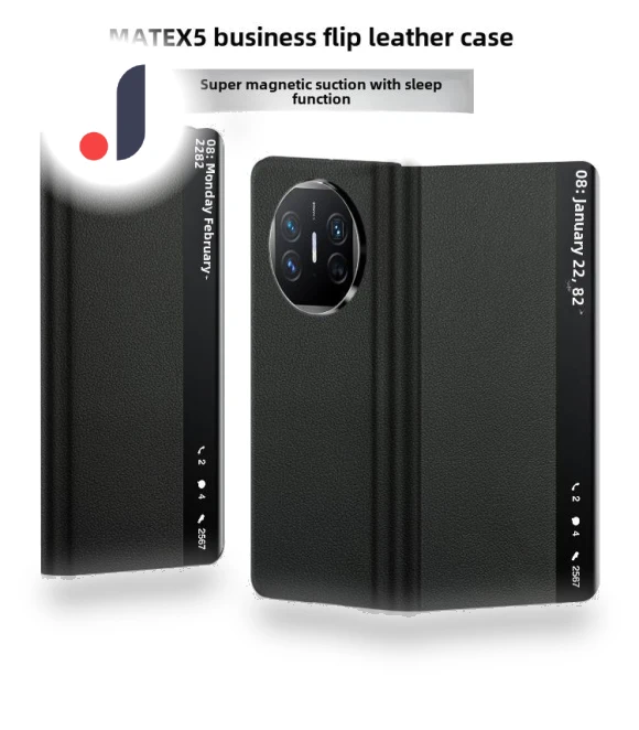 Leather Case with Smart Window Cover — Phone Accessories, Super Case
