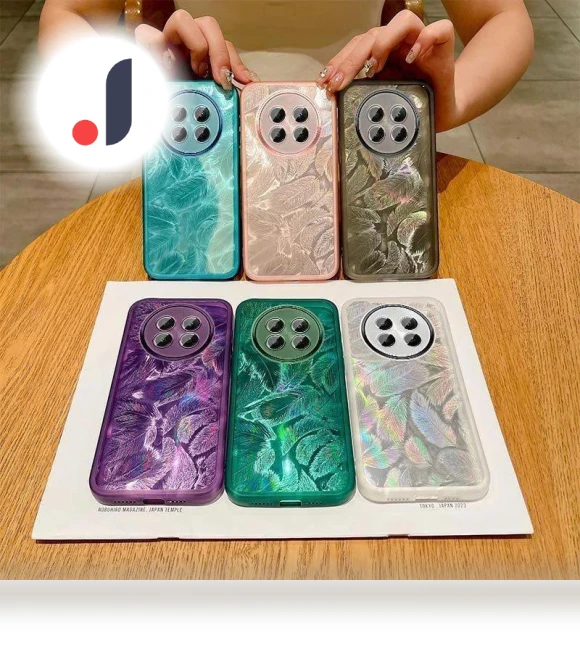 Luxury Feather Glossy Soft Silicone Case — Basic Cases, JOCAJE