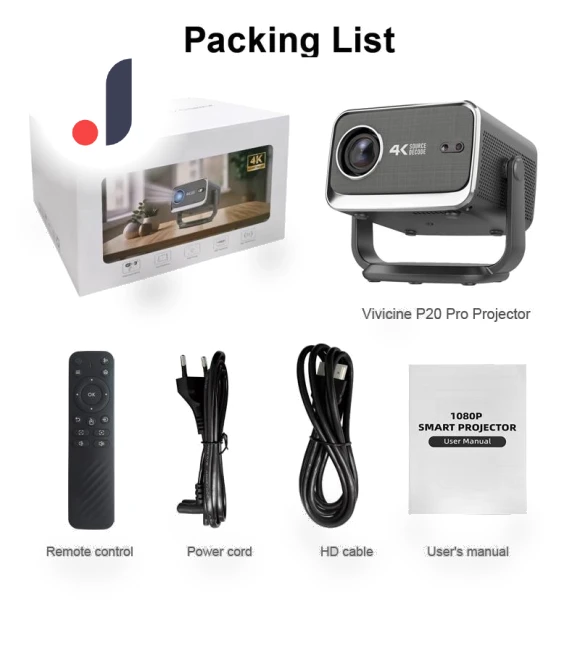 P20 Smart Android 13 Native Full HD 1080P Projector — Home Theater Projectors, Vivicine